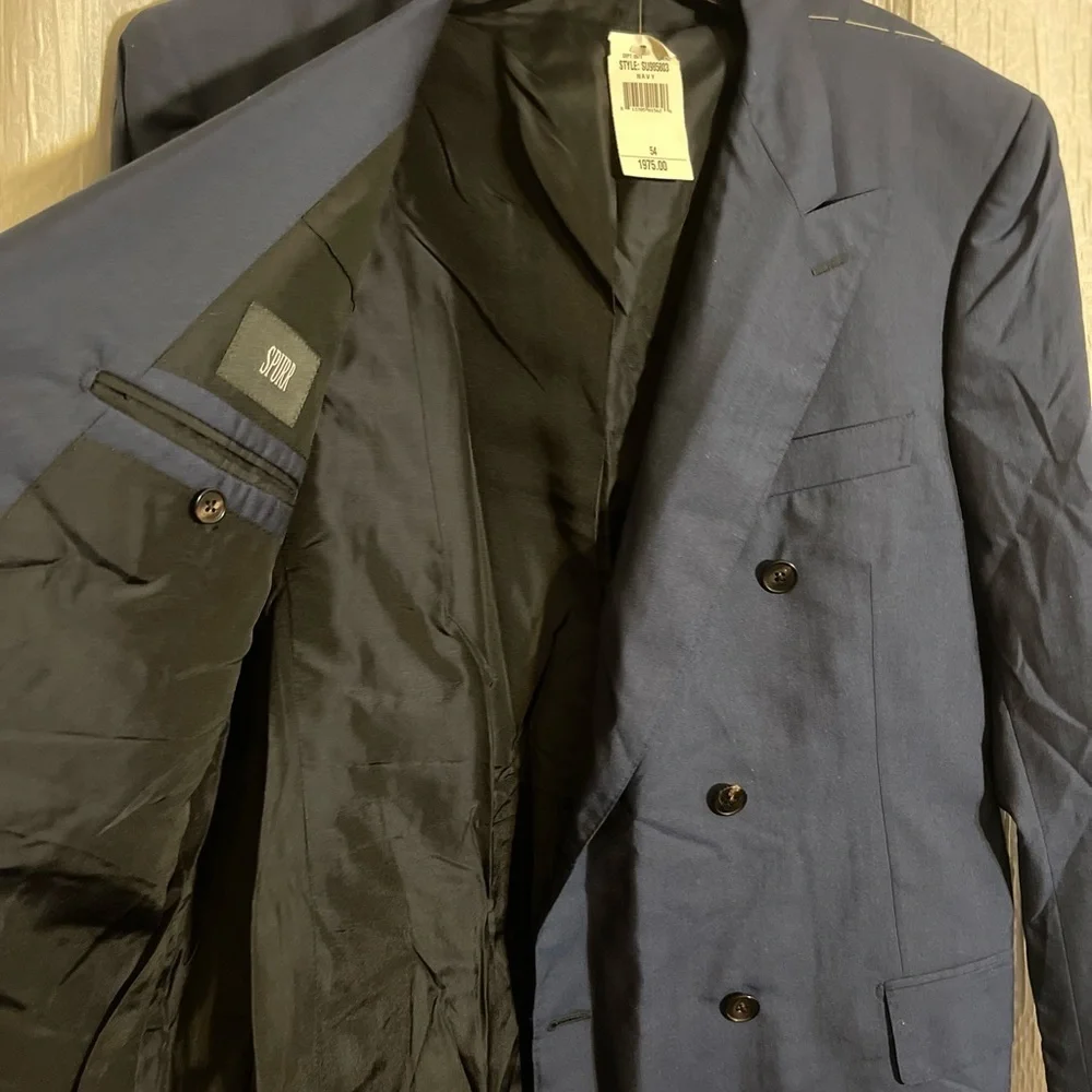 Simon Spurr Marine Blue Double Breasted Blazer Suit - Picture 4 of 8